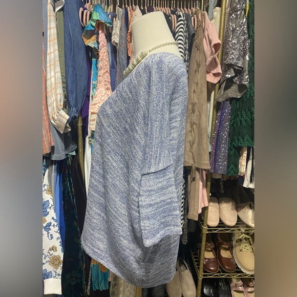 White House Black Market Sweater Blue with Silver Flecks Size Small - Picture 3 of 13